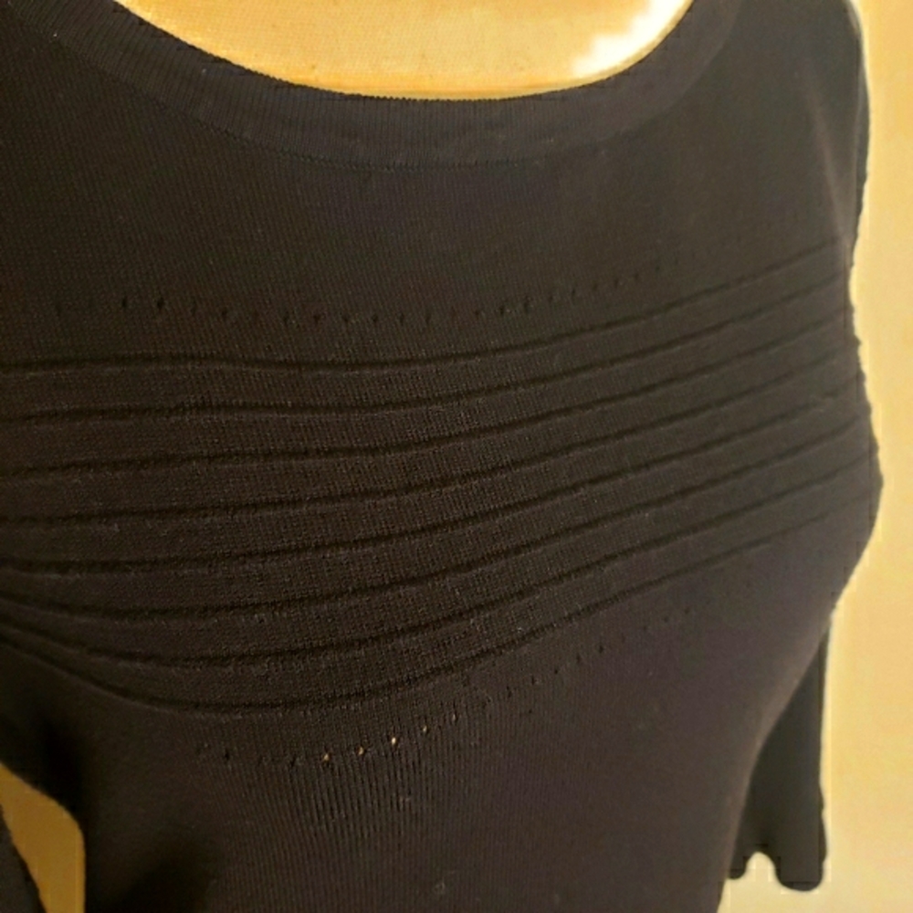 Black Knitted Blouse - WhiteHouseBlackMarket